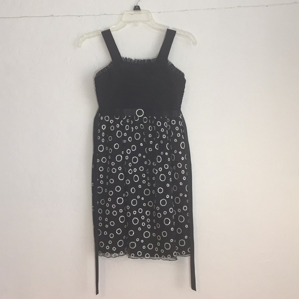 Cute formal girly black and white dress
